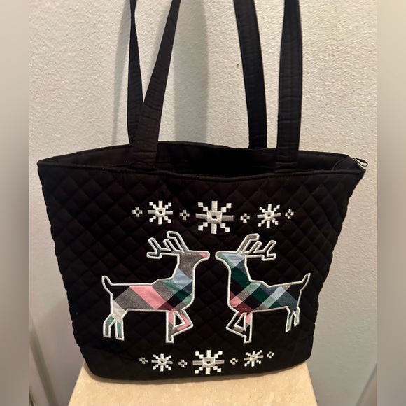 Vera Bradley, Quilted, Nordic, embroidered, deer tote bag. 7 - Picture 2 of 9